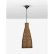NovaLuce RIELO függeszték fém, rattan, fekete, barna, E27 - NL-9586666