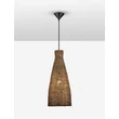 NovaLuce RIELO függeszték fém, rattan, fekete, barna, E27 - NL-9586666