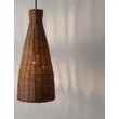 NovaLuce RIELO függeszték fém, rattan, fekete, barna, E27 - NL-9586666