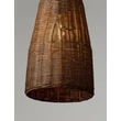 NovaLuce RIELO függeszték fém, rattan, fekete, barna, E27 - NL-9586666