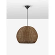NovaLuce RIELO függeszték fém, rattan, fekete, barna, E27 - NL-9586667
