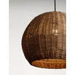 NovaLuce RIELO függeszték fém, rattan, fekete, barna, E27 - NL-9586667