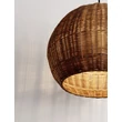 NovaLuce RIELO függeszték fém, rattan, fekete, barna, E27 - NL-9586667