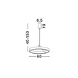 NovaLuce ADALIZ függeszték fém, szilikon, fehér, LED, 59W, 27000-4000K, 2663 Lm - NL-9695126