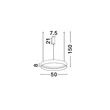 NovaLuce LUMIA függeszték fém, szilikon, fehér, LED, 39W, 27000-4000K, 1521 Lm - NL-9695196