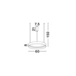NovaLuce LUMIA függeszték fém, szilikon, fehér, LED, 48W, 27000-4000K, 2101 Lm - NL-9695198