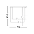 NovaLuce ACROBAT függeszték fém, üveg, fekete, arany, fehér, LED, 3000K, 26W, 2540lm - NL-9695257