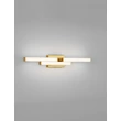 NovaLuce ATOM fürdőszobai fali lámpa fém, akril, arany, fehér, LED, 14W, 1342lm, 4000K, IP44 - NL-9695267