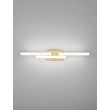 NovaLuce ATOM fürdőszobai fali lámpa fém, akril, arany, fehér, LED, 14W, 1342lm, 4000K, IP44 - NL-9695267