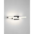 NovaLuce ATOM fürdőszobai fali lámpa fém, akril, fekete, fehér, LED, 14W, 1342lm, 4000K, IP44 - NL-9695269