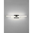 NovaLuce ATOM fürdőszobai fali lámpa fém, akril, fekete, fehér, LED, 14W, 1342lm, 4000K, IP44 - NL-9695269