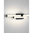 NovaLuce ATOM fürdőszobai fali lámpa fém, akril, fekete, fehér, LED, 14W, 1342lm, 4000K, IP44 - NL-9695269