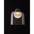 NovaLuce DIONE függeszték fém, üveg, fekete, füstszín, LED, 5W, 205lm, 3000K - NL-9695271