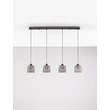 NovaLuce DIONE függeszték fém, üveg, fekete, füstszín, LED, 20W, 800lm, 3000K - NL-9695272