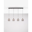 NovaLuce DIONE függeszték fém, üveg, fekete, füstszín, LED, 20W, 800lm, 3000K - NL-9695272