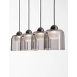 NovaLuce DIONE függeszték fém, üveg, fekete, füstszín, LED, 20W, 800lm, 3000K - NL-9695272