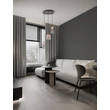 NovaLuce DIONE függeszték fém, üveg, fekete, füstszín, LED, 15W, 600lm, 3000K - NL-9695273