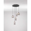 NovaLuce DIONE függeszték fém, üveg, fekete, füstszín, LED, 25W, 1010lm, 3000K - NL-9695274