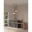 NovaLuce ANAFI függeszték fém, üveg, akrill, fekete, fehér, LED, 8W, 3000K, 395 Lm - NL-9695275