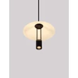 NovaLuce ANAFI függeszték fém, üveg, akrill, fekete, fehér, LED, 8W, 3000K, 395 Lm - NL-9695275