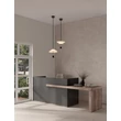 NovaLuce ANAFI függeszték fém, üveg, akrill, fekete, fehér, LED, 8W, 3000K, 425 Lm - NL-9695276