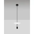 NovaLuce ANAFI függeszték fém, üveg, akrill, fekete, fehér, LED, 8W, 3000K, 425 Lm - NL-9695276