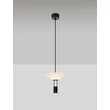 NovaLuce ANAFI függeszték fém, üveg, akrill, fekete, fehér, LED, 8W, 3000K, 425 Lm - NL-9695276
