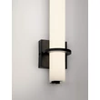 NovaLuce LUCA fürdőszobai fali lámpa fém, üveg, fekete, fehér, LED, 15W, 1309lm, 4000K, IP44 - NL-9695337