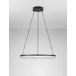 NovaLuce LONELA függeszték fém, üveg, fekete, áttetsző, LED, 25W, 1500lm, 3000K - NL-9695503