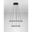 NovaLuce LONELA függeszték fém, üveg, fekete, áttetsző, LED, 46W, 3500lm, 3000K - NL-9695504
