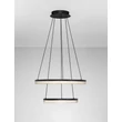 NovaLuce LONELA függeszték fém, üveg, fekete, áttetsző, LED, 46W, 3500lm, 3000K - NL-9695504