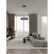 NovaLuce OVIA függeszték fém, szilikon, fekete, LED, 48W, 27000-4000K, 1841 Lm - NL-9695702