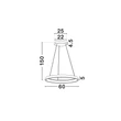 NovaLuce OVIA függeszték fém, szilikon, fehér, LED, 61W, 27000-4000K, 2453 Lm - NL-9695703