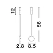 NovaLuce SONICA fali lámpa fém, fekete, LED, 6W, 3000K, 453 Lm, IP44 - NL-9701620