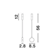 NovaLuce SONICA fali lámpa fém, fehér, LED, 6W, 3000K, 453Lm - NL-9701621