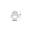NovaLuce VULCAN beépíthető szpotlámpa fém, fehér, LED, 20W, 3000K, 1286 Lm - NL-9844033