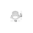NovaLuce VULCAN beépíthető szpotlámpa fém, fehér, LED, 30W, 2700K, 2297 Lm - NL-9844034
