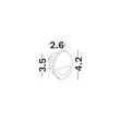 NovaLuce ATRIUM beépíthető szpotlámpa fém, fekete, LED, 3W, 2700K, 41 Lm - NL-9844046