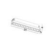 NovaLuce GONO beépíthető szpotlámpa fém, fekete, LED, 15W, 3000K, 818 Lm - NL-9844087