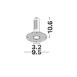 NovaLuce THINY beépíthető szpotlámpa fém, fehér, LED, 6W, 3000K, 347 Lm - NL-9844094