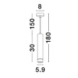 NovaLuce PONGO függeszték fém, fekete, arany, GU10 - 9911525