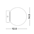 NovaLuce JOLINE fali lámpa fém, üveg, fekete, fehér, LED, 3200K, 6W, 450lm - NL-9919601