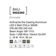 NovaLuce Bali kültéri állólámpa fém, antracit, LED, 3000K, 2W, 250lm, IP65 - NL-9922360