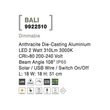 NovaLuce Bali kültéri állólámpa fém, antracit, LED, 3000K, 2W, 310lm, IP65 - NL-9922510