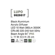 NovaLuce Lupo kültéri fali lámpa fém, műanyag, fekete, LED, 3000K, 10W, 380lm, IP65 - NL-9926617