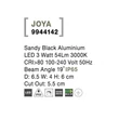 NovaLuce Joya kültéri beépíthető lámpa fém, fekete, LED, 3000K, 3W, 54lm, IP65 - NL-9944142