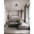 NovaLuce BREVIA mennyezeti ventilátoros lámpa fém, műanyag, fekete, LED, 35W, 3000K, 2198 Lm - NL-9952380
