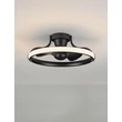 NovaLuce BREVIA mennyezeti ventilátoros lámpa fém, műanyag, fekete, LED, 35W, 3000K, 2198 Lm - NL-9952380