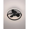 NovaLuce BREVIA mennyezeti ventilátoros lámpa fém, műanyag, fekete, LED, 35W, 3000K, 2198 Lm - NL-9952380