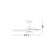 NovaLuce CAELIA mennyezeti ventilátoros lámpa fém, műanyag, fehér, LED, 20W, 3000-6000K, 1101 Lm - NL-9952395